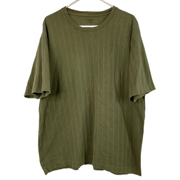 Rare Retro Geoffrey Beene XXL Mens Vertical Jacquard Striped Thick T-Shirt 7859 - Picture 2 of 6